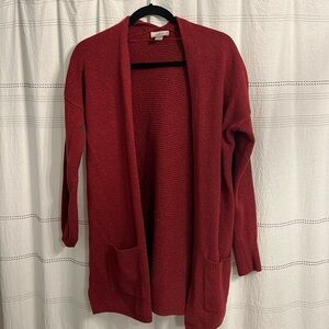 Red loft longer cardigan oversized small